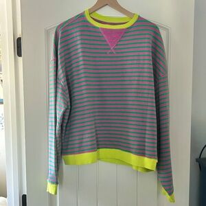 Free People Women’s Classic Striped Crew Sweatshirt